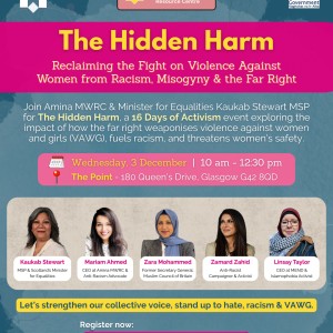 The Hidden Harm: Reclaiming the Fight on VAWG from Racism, Misogyny and the Far Right